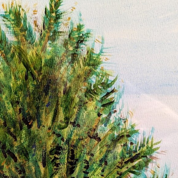 Original Unframed Watercolor Painting of Living Tree Kentucky Eastern Red Cedar - Picture 4 of 16